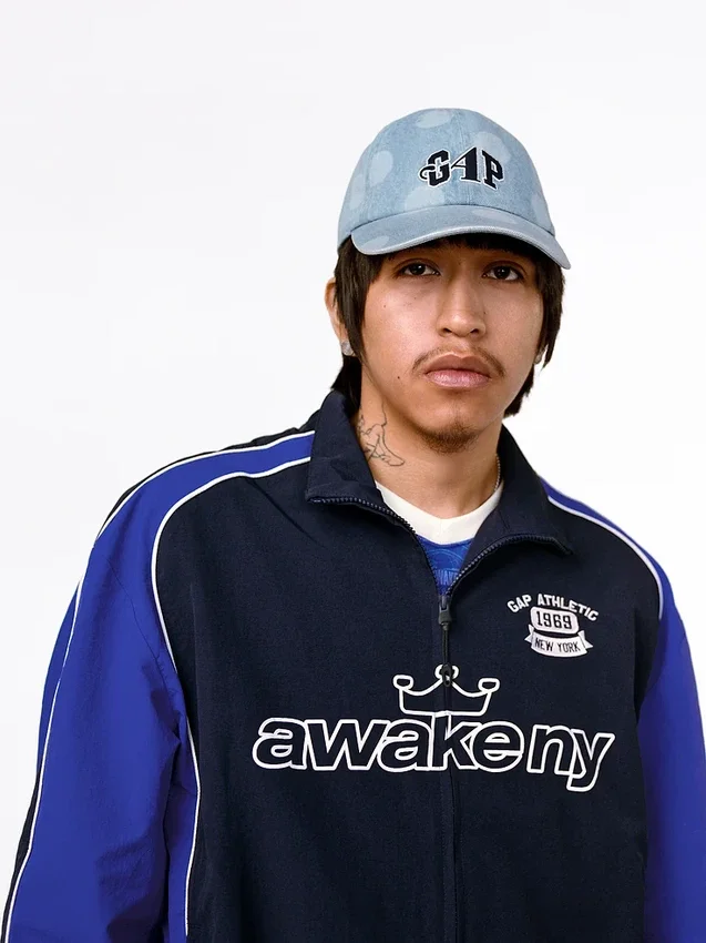 Czapka baseballowa GAP × Awake Ny z dżinsu w kropki