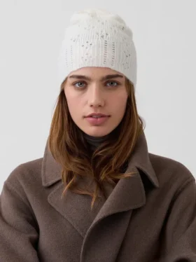 Czapka typu beanie z dzianiny typu pointelle