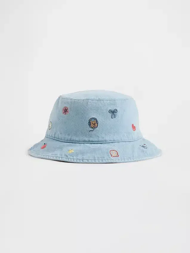 Czapka typu bucket z haftem dla niemowląt i Maluchów