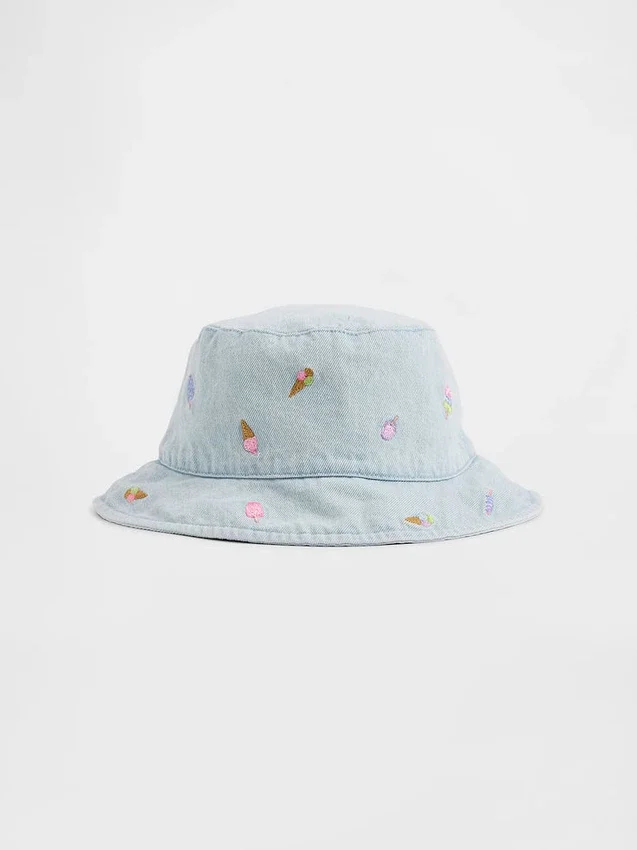 Czapka typu bucket z haftem dla niemowląt i Maluchów