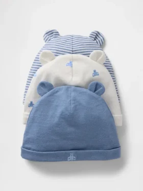 Czapka z bawełny organicznej „Baby First Favorites” (pakiet 3 szt.)