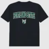 Czarna koszulka z nadrukiem przedstawiającym Arch Logo Uniwersytetu Stanowego w Portland