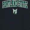 Czarna koszulka z nadrukiem przedstawiającym Arch Logo Uniwersytetu Stanowego w Portland