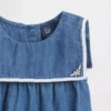 Denimowy body dla niemowląt w stylu marynarskim