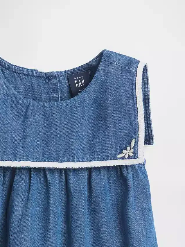 Denimowy body dla niemowląt w stylu marynarskim