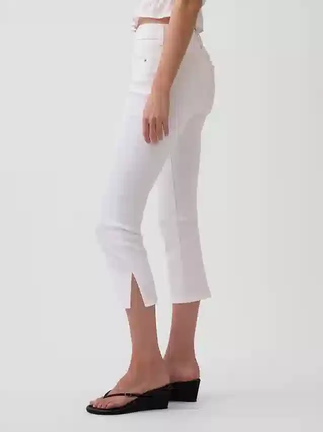 Dżinsy capri z niskim stanem
