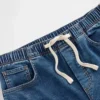 Dżinsy typu baggy z dzianiny dżinsowej o średnim stanie