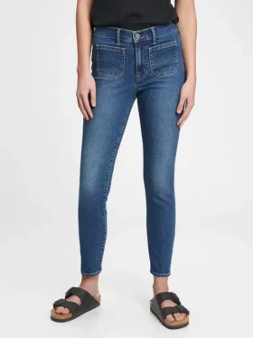 Dżinsy typu true skinny o średnim stanie