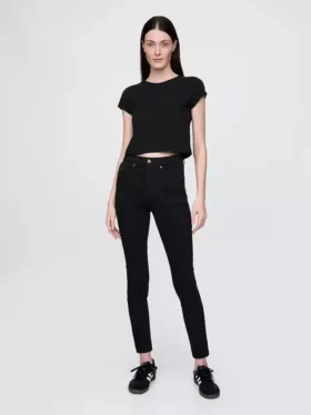 Dżinsy typu true skinny z wysokim stanem