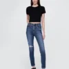 Dżinsy typu true skinny z wysokim stanem