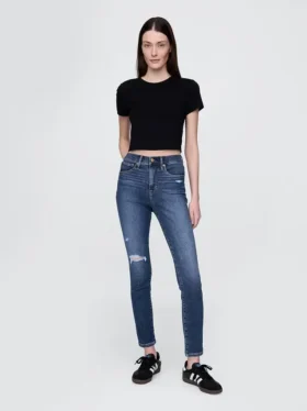 Dżinsy typu true skinny z wysokim stanem