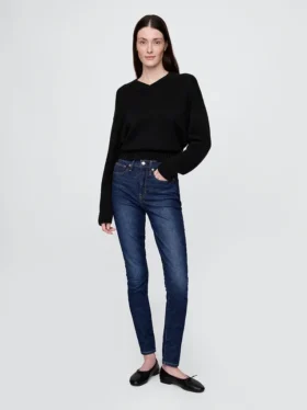 Dżinsy typu true skinny z wysokim stanem