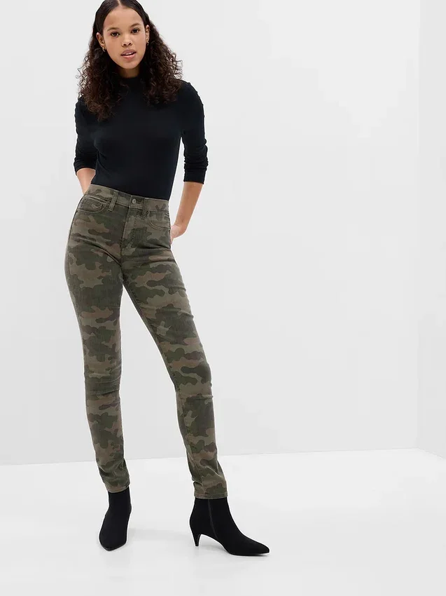 Dżinsy typu true skinny z wysokim stanem