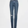 Dżinsy typu true skinny z wysokim stanem