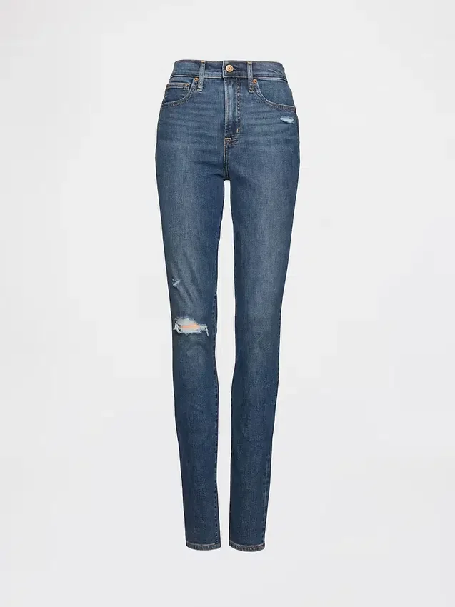 Dżinsy typu true skinny z wysokim stanem