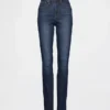 Dżinsy typu true skinny z wysokim stanem