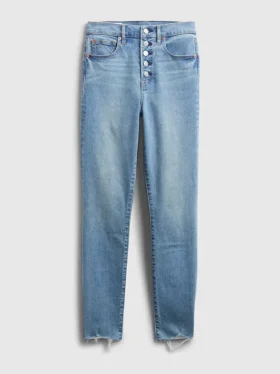 Dżinsy typu true skinny z wysokim stanem i ukrytymi kieszeniami wygładzającymi sylwetkę