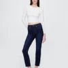 Dżinsy vintage slim o wysokim stanie