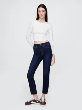Dżinsy vintage slim o wysokim stanie