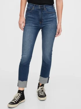 Dżinsy vintage slim o wysokim stanie