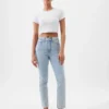 Dżinsy vintage slim o wysokim stanie