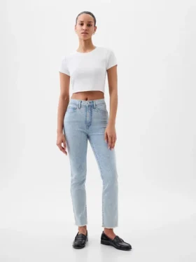 Dżinsy vintage slim o wysokim stanie