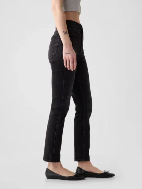 Dżinsy vintage slim o wysokim stanie