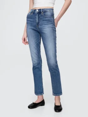 Dżinsy vintage slim o wysokim stanie