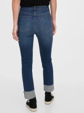 Dżinsy vintage slim o wysokim stanie