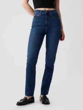 Dżinsy vintage slim o wysokim stanie
