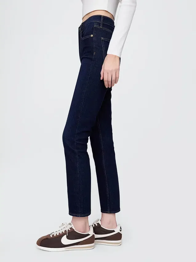Dżinsy vintage slim o wysokim stanie