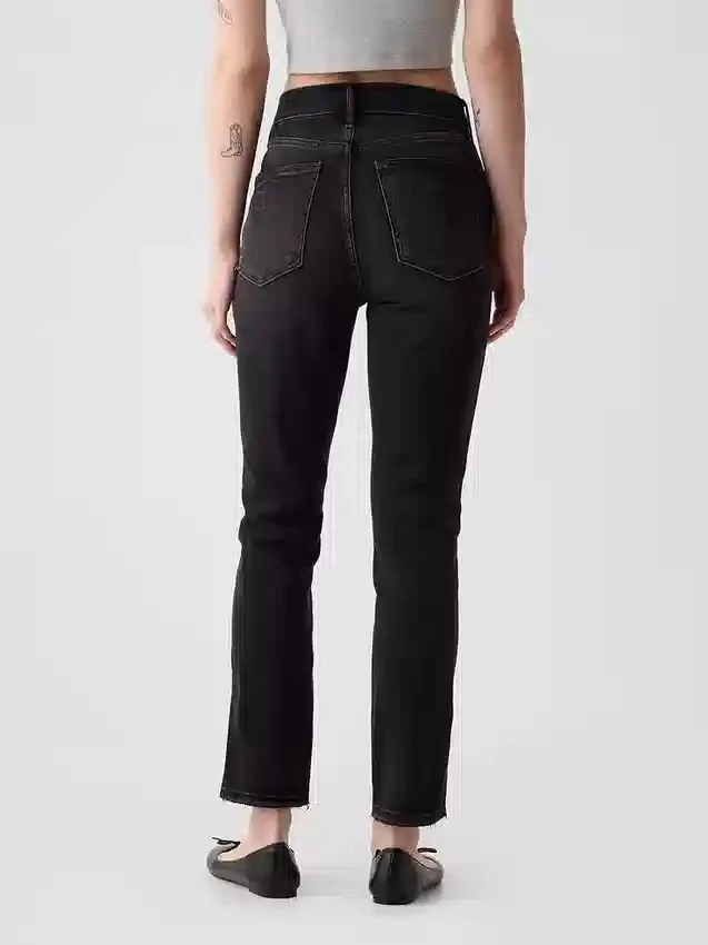 Dżinsy vintage slim o wysokim stanie