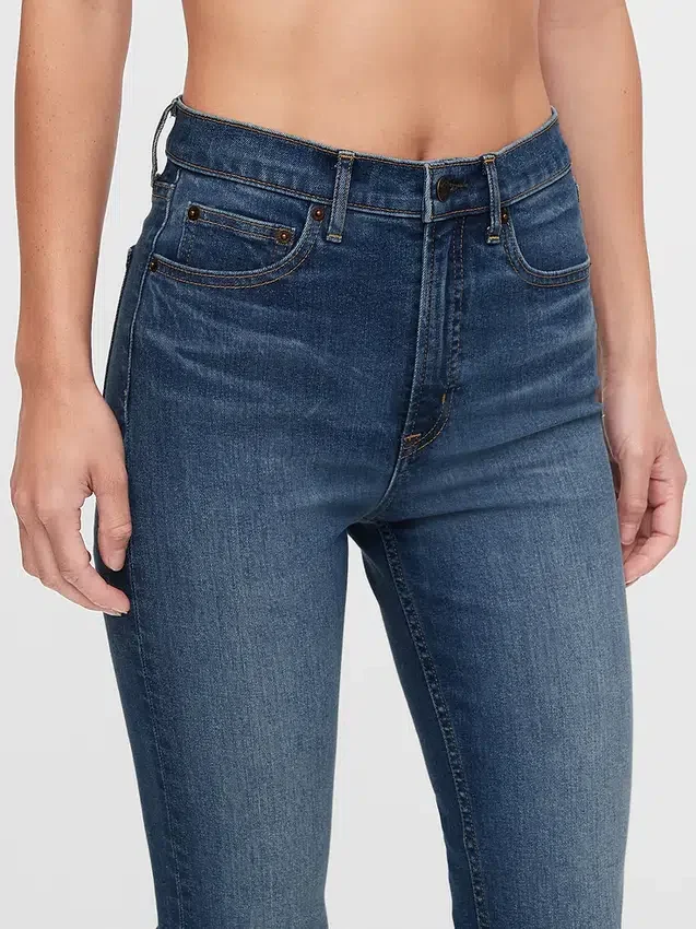 Dżinsy vintage slim o wysokim stanie