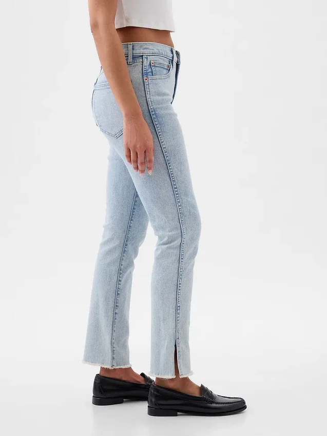 Dżinsy vintage slim o wysokim stanie