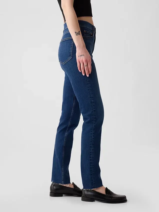 Dżinsy vintage slim o wysokim stanie