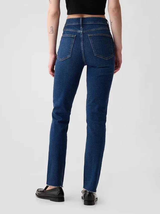 Dżinsy vintage slim o wysokim stanie