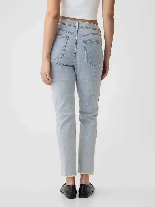 Dżinsy vintage slim o wysokim stanie