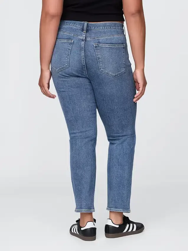 Dżinsy vintage slim o wysokim stanie