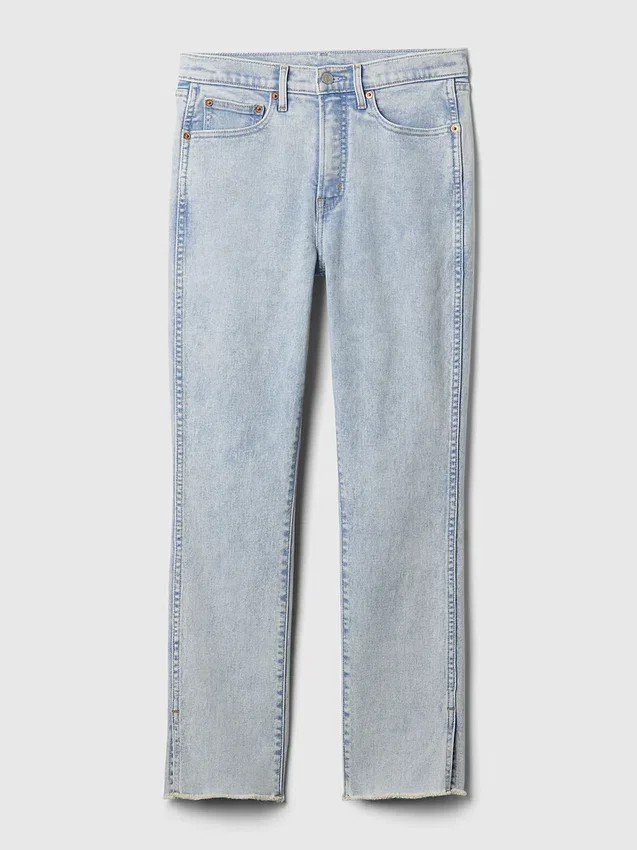 Dżinsy vintage slim o wysokim stanie