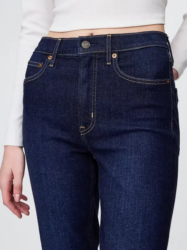 Dżinsy vintage slim o wysokim stanie