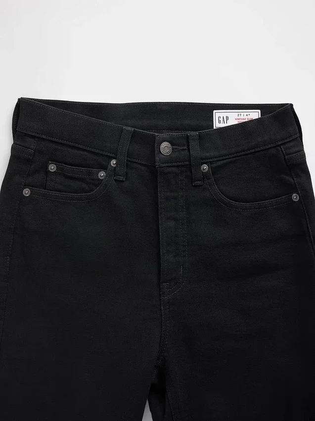 Dżinsy vintage slim o wysokim stanie