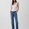 Dżinsy z średnim stanem i luźnym krojem typu bootcut