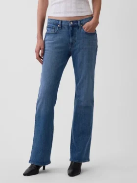 Dżinsy z średnim stanem i luźnym krojem typu bootcut