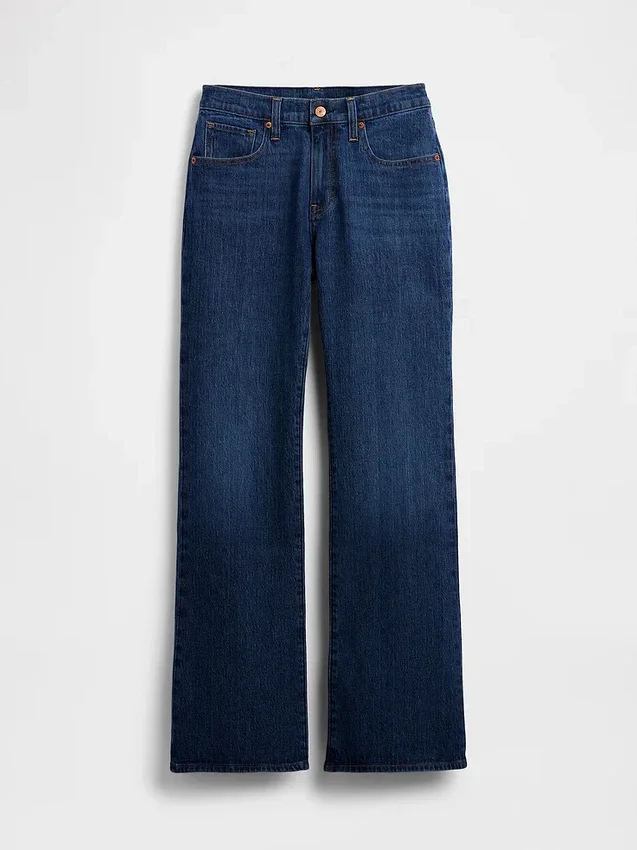 Dżinsy z średnim stanem i luźnym krojem typu bootcut