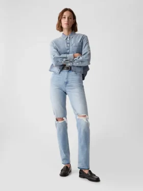 Dżinsy z wysokim stanem, model Cheeky Straight