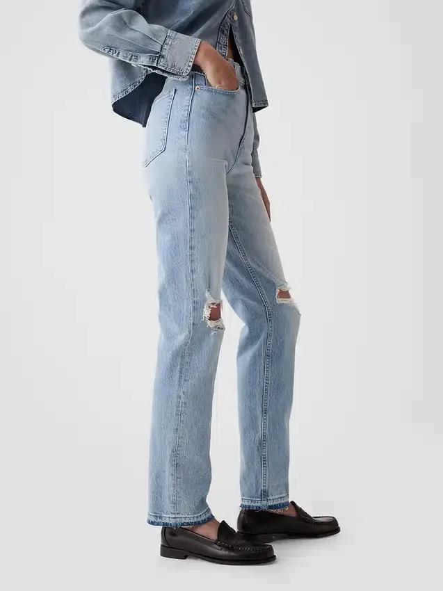 Dżinsy z wysokim stanem, model Cheeky Straight