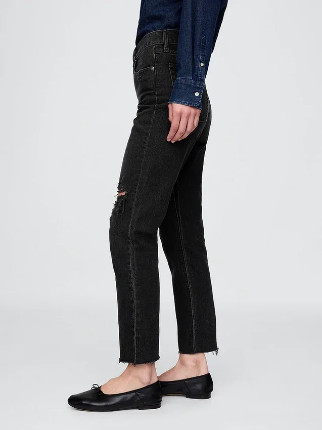 Dżinsy z wysokim stanem, model Cheeky Straight