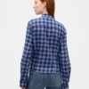 Dopasowana flanelowa koszula w kratę