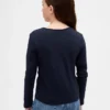 Dopasowany T-shirt dziecięcy z kokardką przy dekolcie