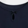 Dopasowany T-shirt dziecięcy z kokardką przy dekolcie